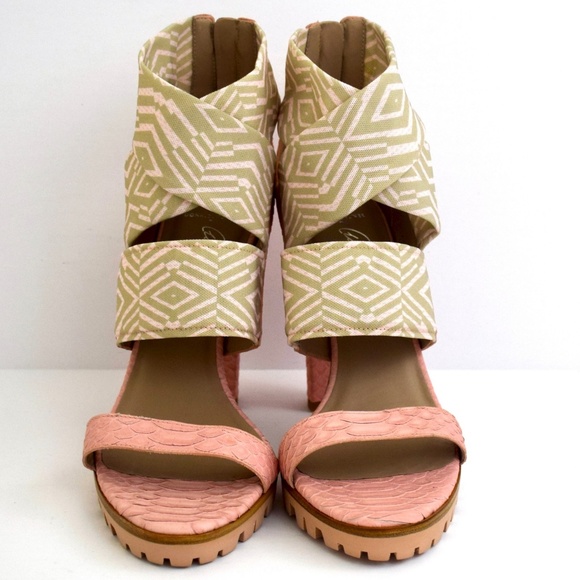 Donald J Pliner Heels 9 Sandals Ishia Leather Pink - Picture 5 of 7